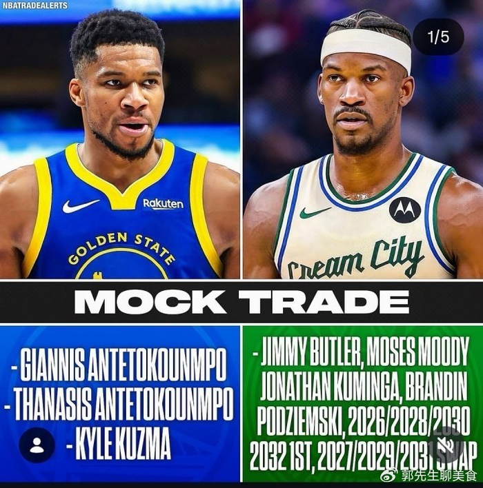 美媒模拟勇士雄鹿3换11交易:现在是追字母最佳时机 拖到休赛期不利|斯蒂芬·库里|吉米·巴特勒|吉安尼斯·安特托孔波|库明加|华盛顿奇才队_新浪体育_新浪新闻